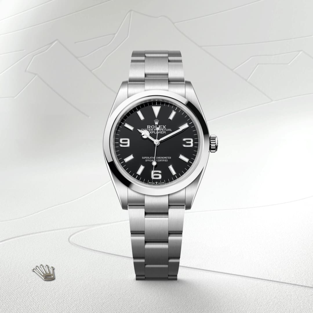 rolex Explorer in Oystersteel, M124270-0001 - Globaltimepieces