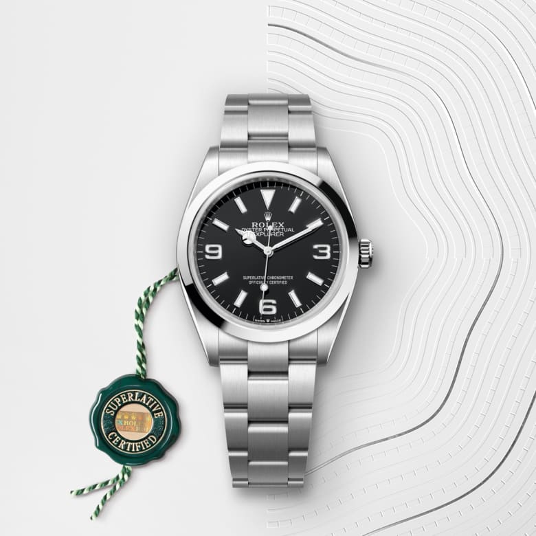 rolex Explorer in Oystersteel, M124270-0001 - Globaltimepieces