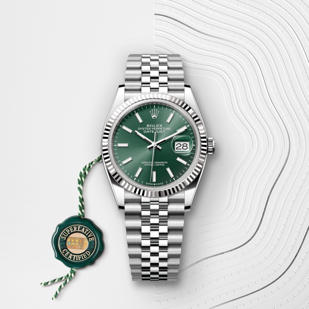 rolex Datejust in White Rolesor - combination of Oystersteel and white gold, M126234-0051 - Globaltimepieces