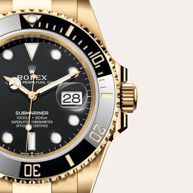 rolex Submariner in 18 ct yellow gold, M126618LN-0002 - Globaltimepieces