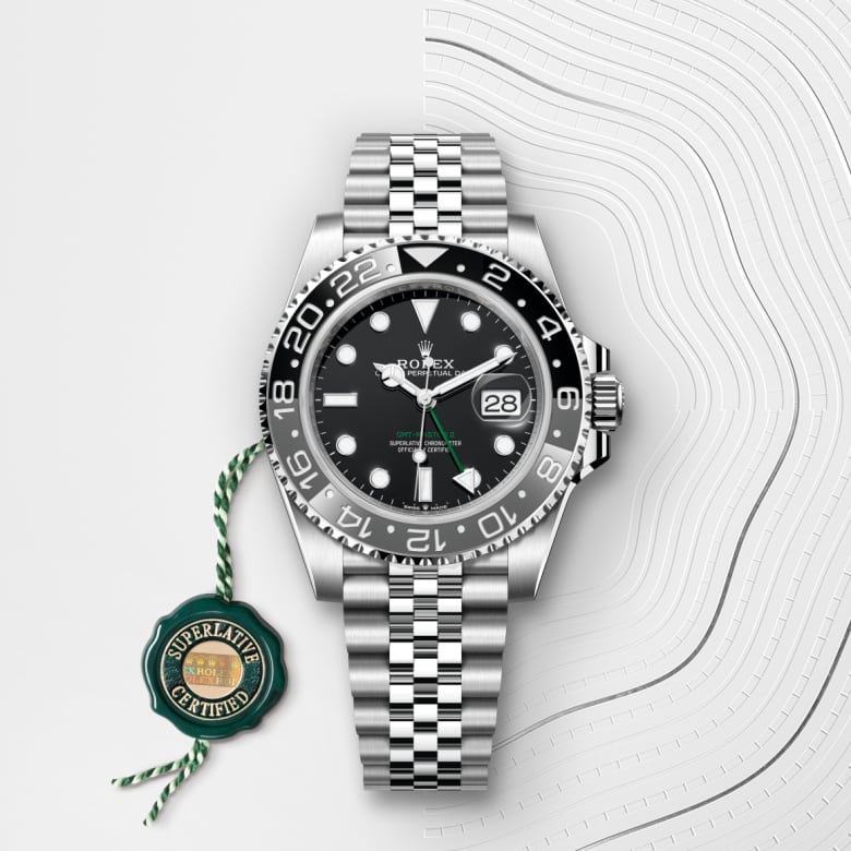 rolex GMT-Master II in Oystersteel, M126710GRNR-0003 - Globaltimepieces