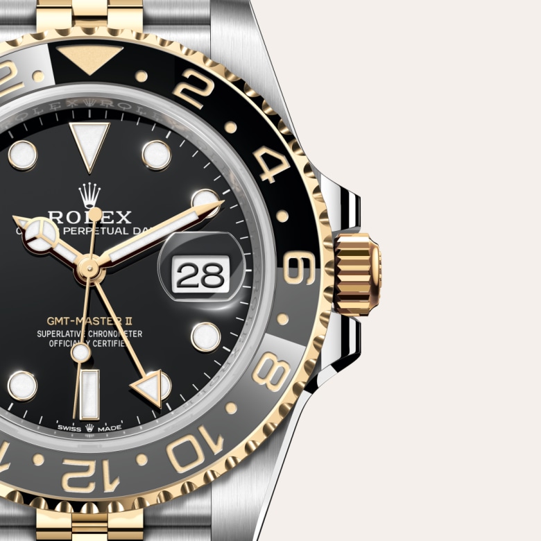 rolex GMT-Master II in Yellow Rolesor - combination of Oystersteel and yellow gold, M126713GRNR-0001 - Globaltimepieces