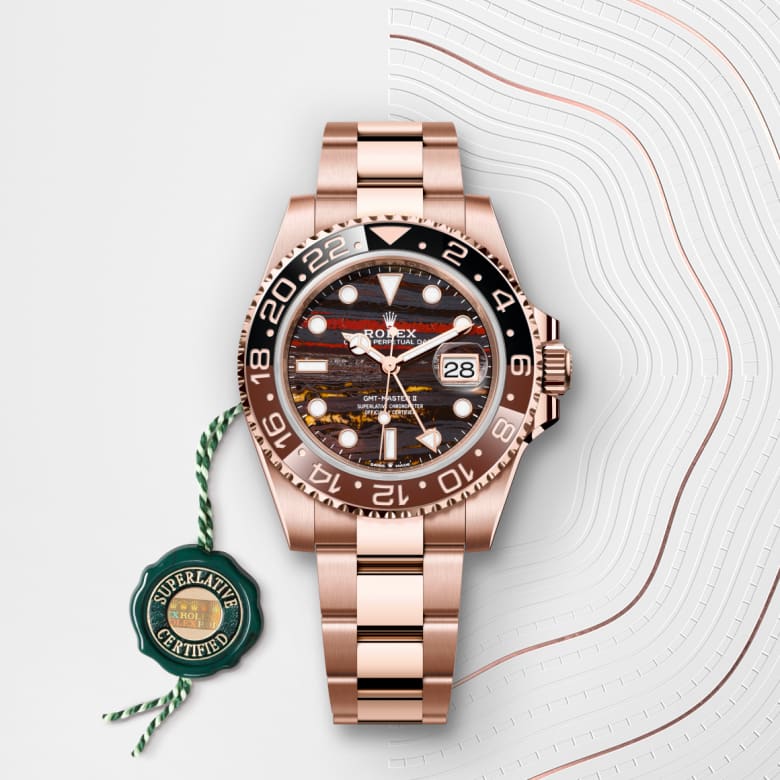 rolex GMT-Master II in 18 ct Everose gold, M126715CHNR-0002 - Globaltimepieces