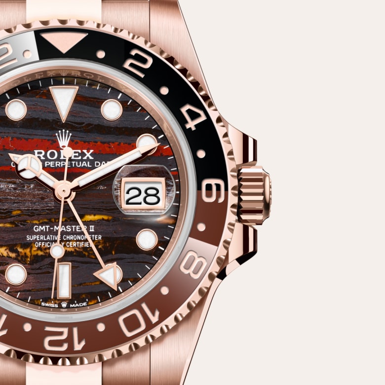 rolex GMT-Master II in 18 ct Everose gold, M126715CHNR-0002 - Globaltimepieces