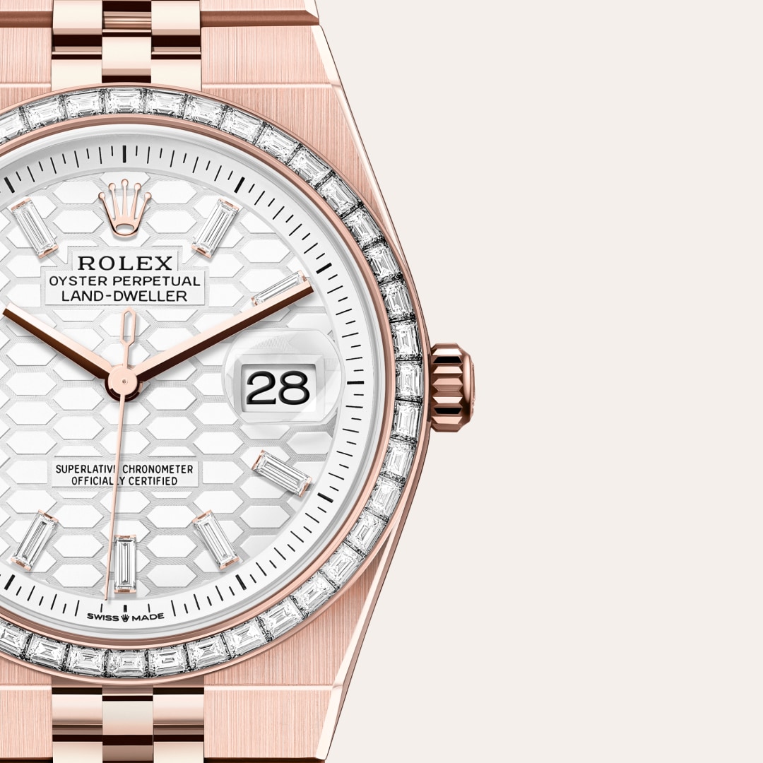 rolex Land-Dweller in 18 ct Everose gold, M127285TBR-0002 - Globaltimepieces
