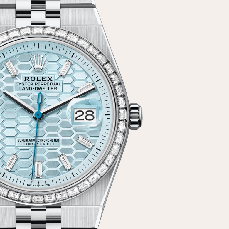 rolex Land-Dweller in Platinum, M127286TBR-0001 - Globaltimepieces