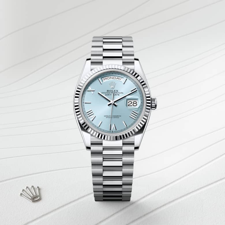rolex Day-Date in Platinum, M128236-0018 - Globaltimepieces