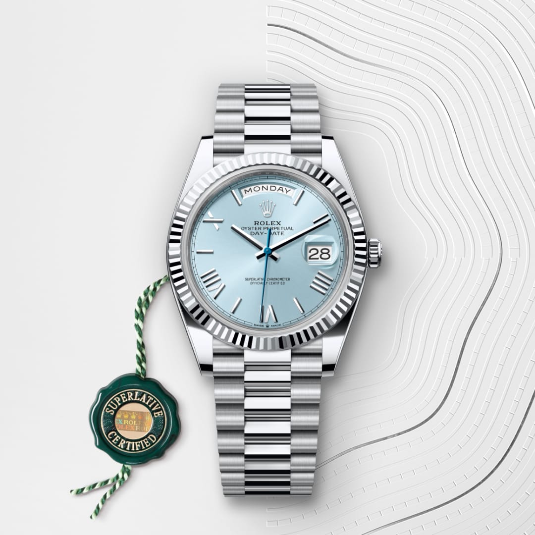 rolex Day-Date in Platinum, M228236-0012 - Globaltimepieces