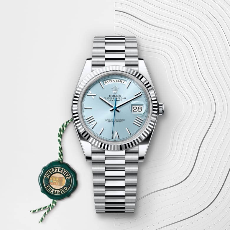 rolex Day-Date in Platinum, M228236-0012 - Globaltimepieces