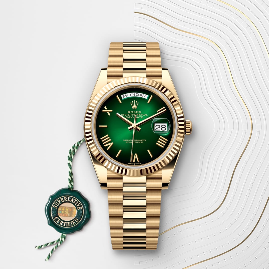 rolex Day-Date in 18 ct yellow gold, M228238-0069 - Globaltimepieces