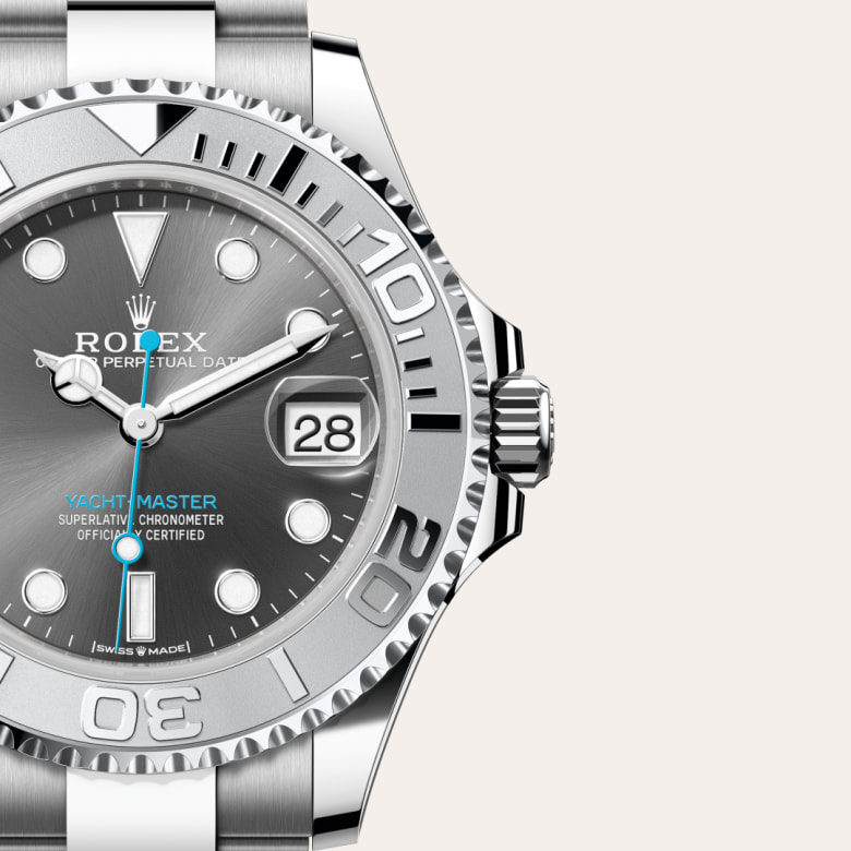 rolex Yacht-Master in Rolesium - combination of Oystersteel and platinum, M268622-0002 - Globaltimepieces