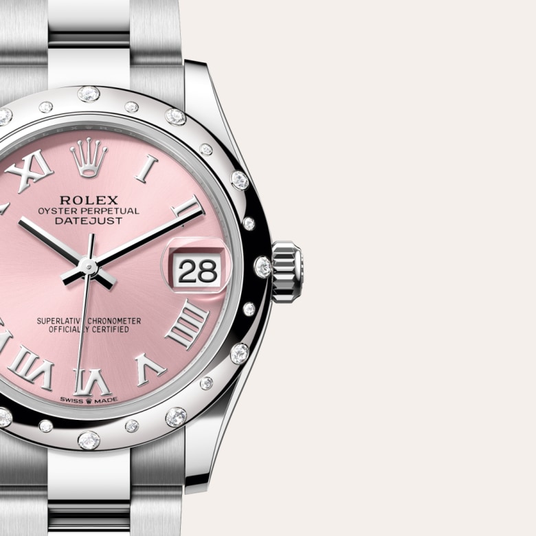 rolex Datejust in White Rolesor - combination of Oystersteel and white gold, M278344RBR-0021 - Globaltimepieces