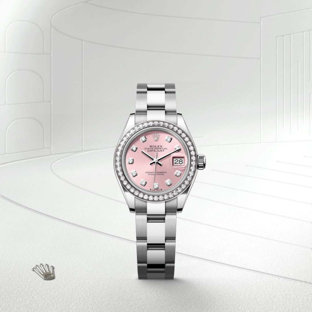 rolex Lady-Datejust in White Rolesor - combination of Oystersteel and white gold, M279384RBR-0004 - Globaltimepieces