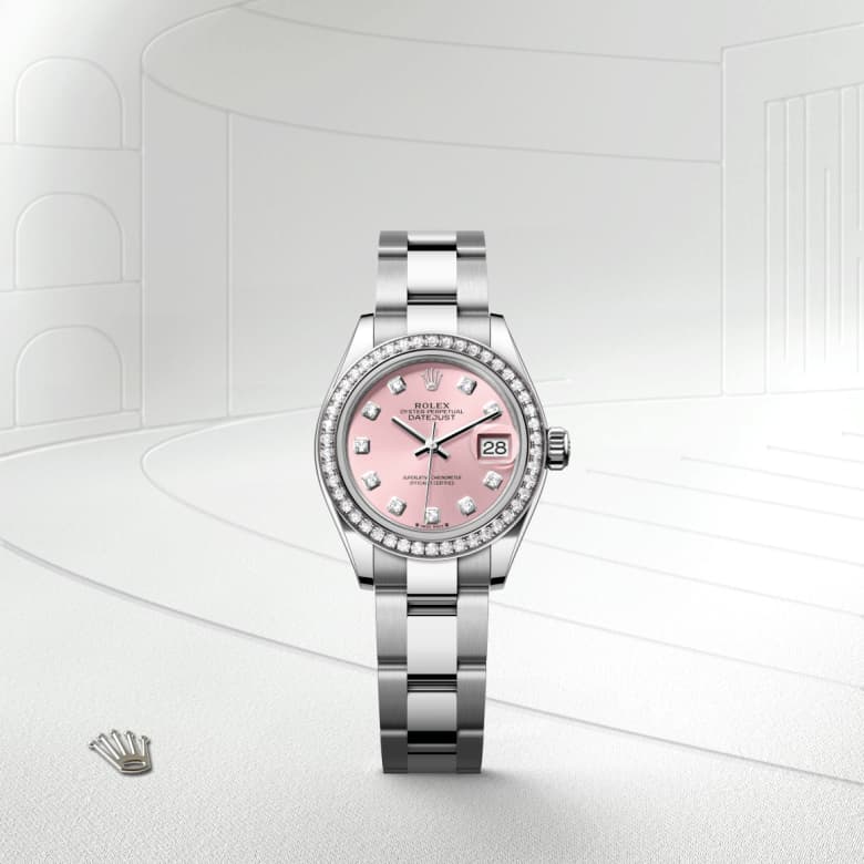 rolex Lady-Datejust in White Rolesor - combination of Oystersteel and white gold, M279384RBR-0004 - Globaltimepieces