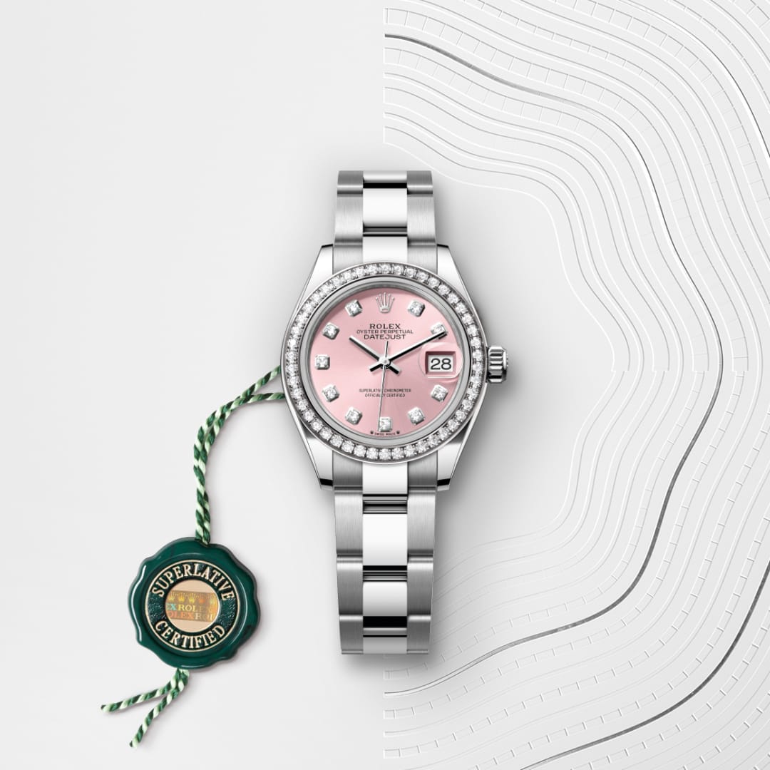 rolex Lady-Datejust in White Rolesor - combination of Oystersteel and white gold, M279384RBR-0004 - Globaltimepieces