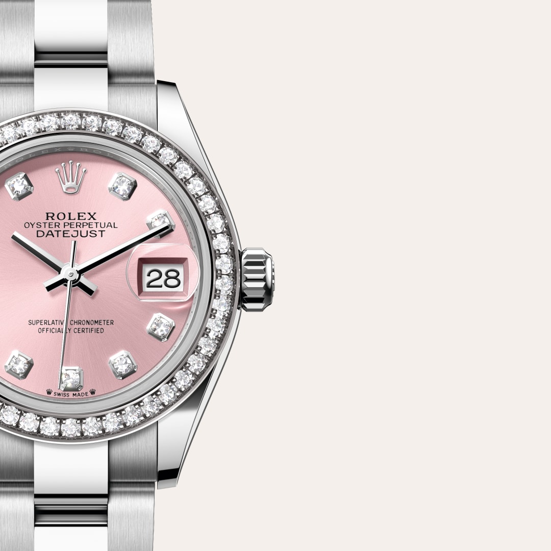 rolex Lady-Datejust in White Rolesor - combination of Oystersteel and white gold, M279384RBR-0004 - Globaltimepieces